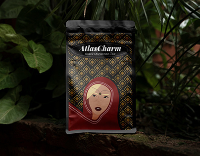 Atlas Charm Tea packaging and brand design