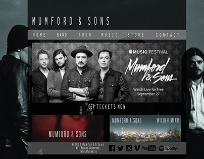 Mumford & Sons - WebDesign