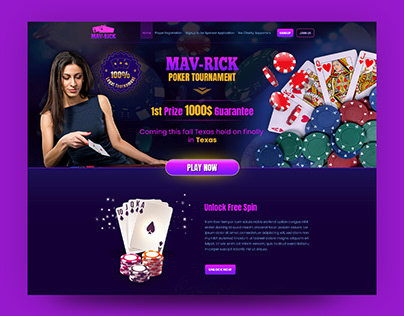 Poker Landing Page UI