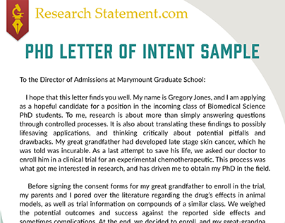 letter of intent research sample