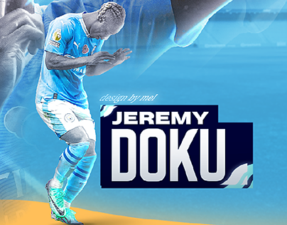 Jeremy Doku football poster | Football Design