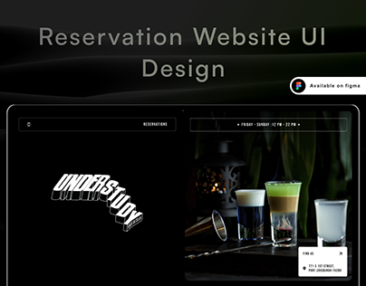 Modern Bar Reservation Website UI UX Design