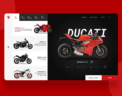 Ducati Web Landing page