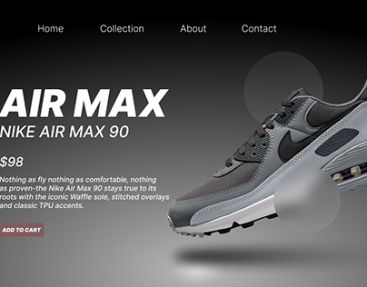 UI design of Nike shoe