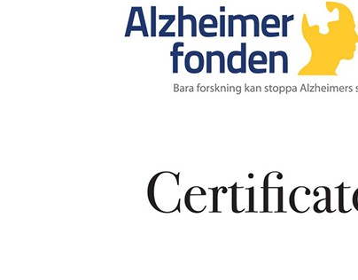 Certificate Alzheimerfonden