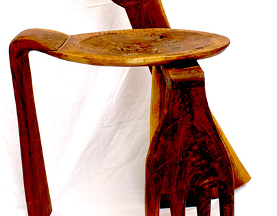 Dinner Chair - Wooden Sculpture  (Walnut)