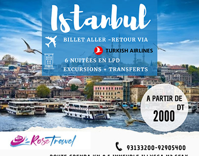 Agence de voyage ,istanbul,affiche,facebook