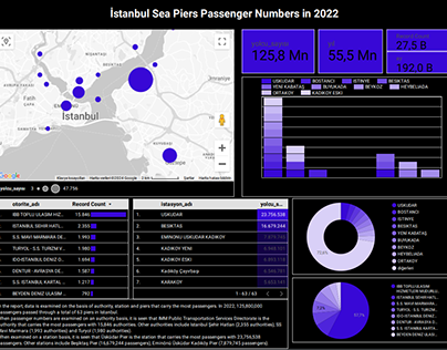 İstanbul Sea Piers Passenger Numbers in 2022