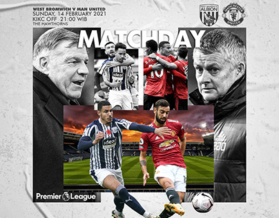 Matchday West Brom v Man United // Football Banner