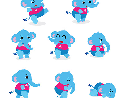 Cute elephant character