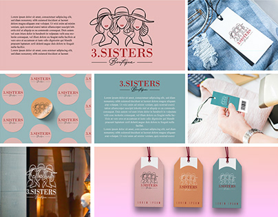3 Sisters Boutique | Logo Design | Unique Minimal Logo