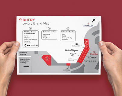 Dufry Luxury Brand Map | Marketing Design