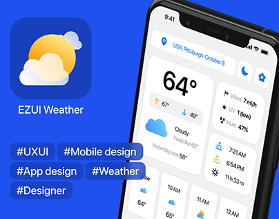 UXUI Design for Mobile weather app