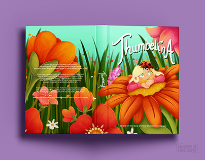 Thumbelina - Book Cover Illustration