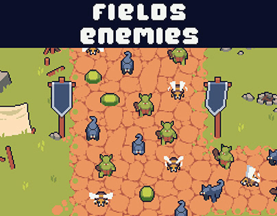 Free Field Enemies Pixel Art for Tower Defense