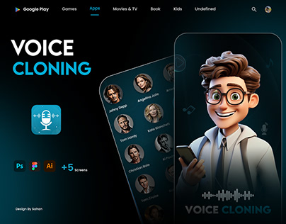 Voice Cloning App screen shots