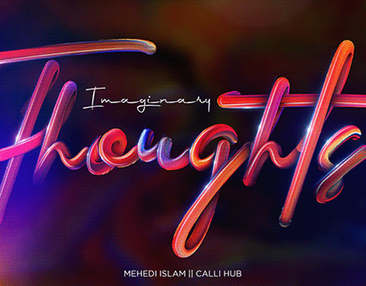 Imaginary Thoughts Typography Illustration