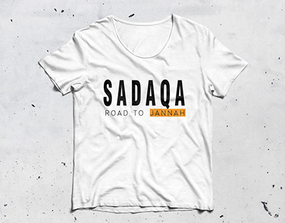 Sadaqa Text T-shirt Design