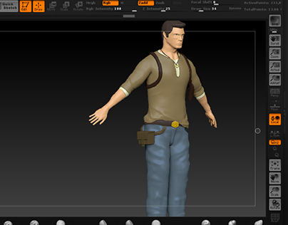 Nathan Drake in ZBrush