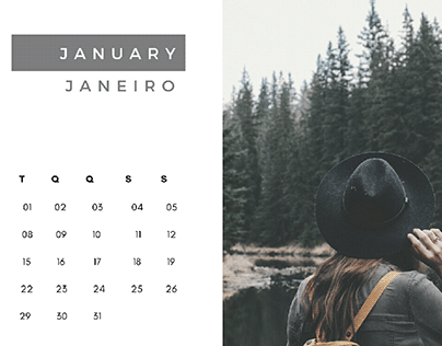 Modelo de calendário/Calendar Template