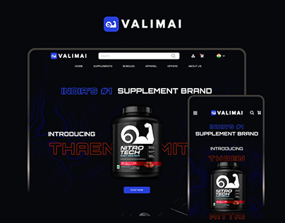 VALIMAI (Fitness supplements) - Responsive website