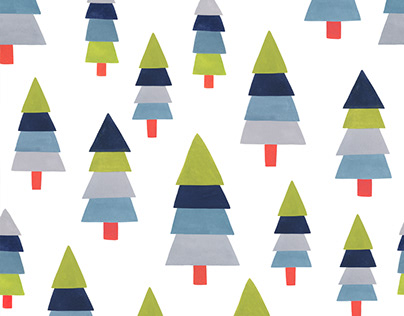Striped Holiday Trees