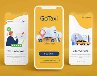 Go taxi app design / ui app design