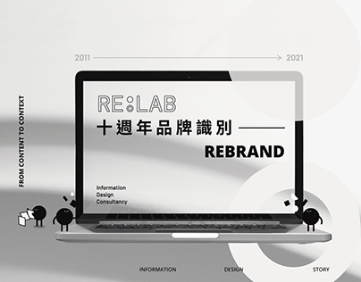 十週年品牌識別 rebrand - RELAB - 作品集/懶人包 portfolio/infographic
