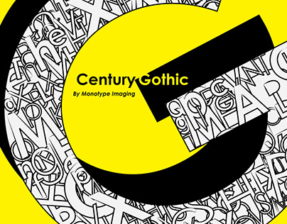 Century Gothic Font Poster