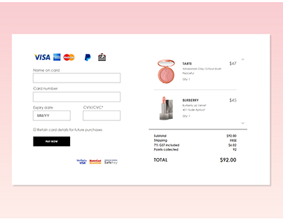 Daily UI 002 Credit card checkout