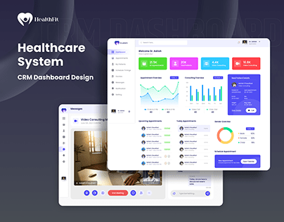 Healthcare System CRM Dashboard Design