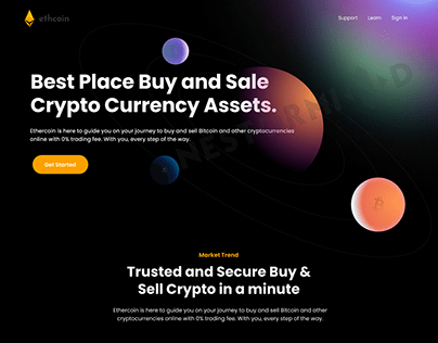 Landing page design | Crypto website