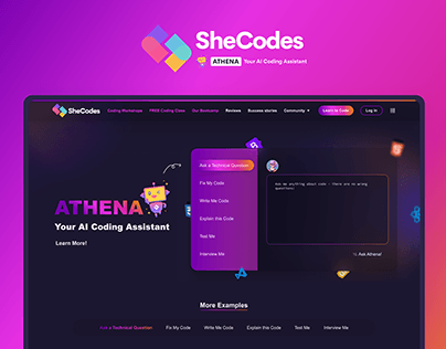SheCodes Athena AI Redesign - Uplabs Challenge