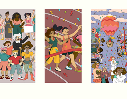 Empowering female illustration series