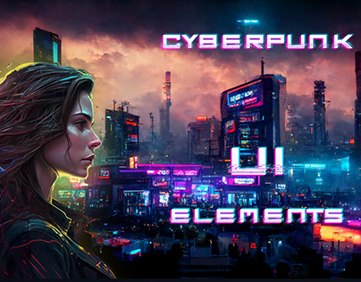 UI elements for cyberpunk projects