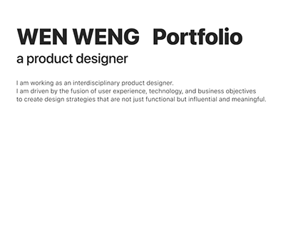 Wen Weng Portfolio 2023