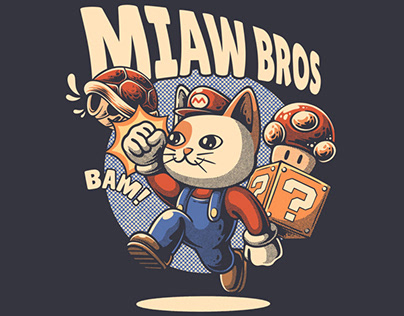 Miaw Bros for T-Shirt and Merchandise