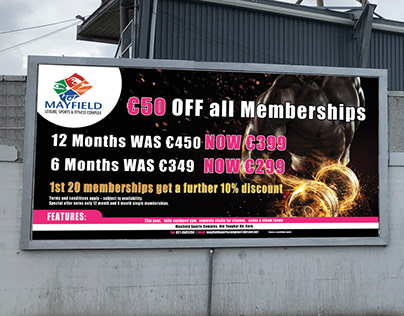8ft x 4ft Billboard: €50 OFF All Memberships