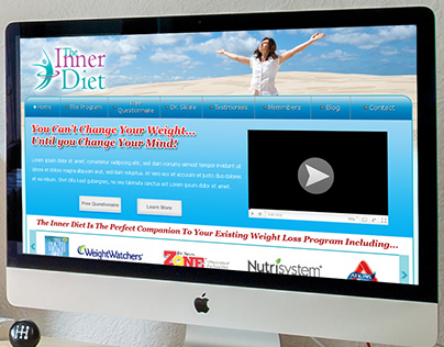 The inner diet logo and web design in 2010