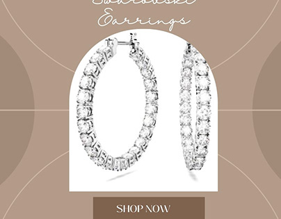Shop Swarovski Hoop Earrings in sale at Niche Jewellery