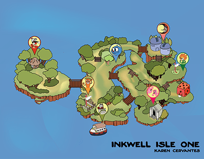 Inkwell Isle Cuphead Map