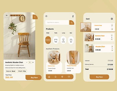 Aesthetic Home décor App - UI Design