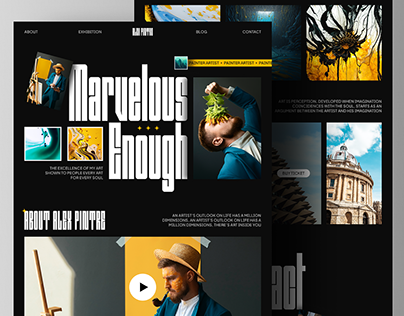 Artist Portfolio Website | Landing Page | Ui Design