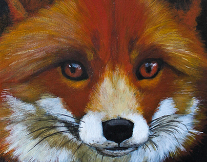Acrylic Watercolor Fox Painting
