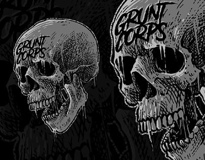 Grunt Corps skull illustration