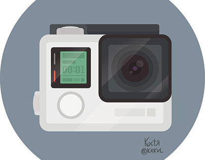 GoPro Hero 4 flat vector icon