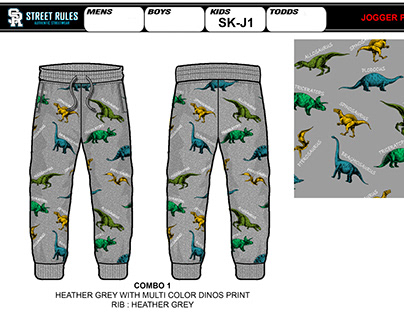 seamless print for jogger pants