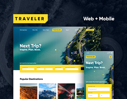 TRAVELER - Web & Mobile UI Design