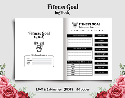 Fitness goal log book