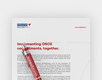 OSCE Albanian Chairmanship 2020 - Branding